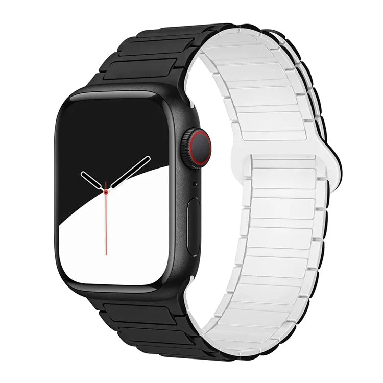 For Apple Watch Series 9 8 7 41mm  /  6 5 4 SE (2022) SE (2023) SE 40mm  /  3 2 1 38mm Watchband Soft Silicone Magnetic Strap