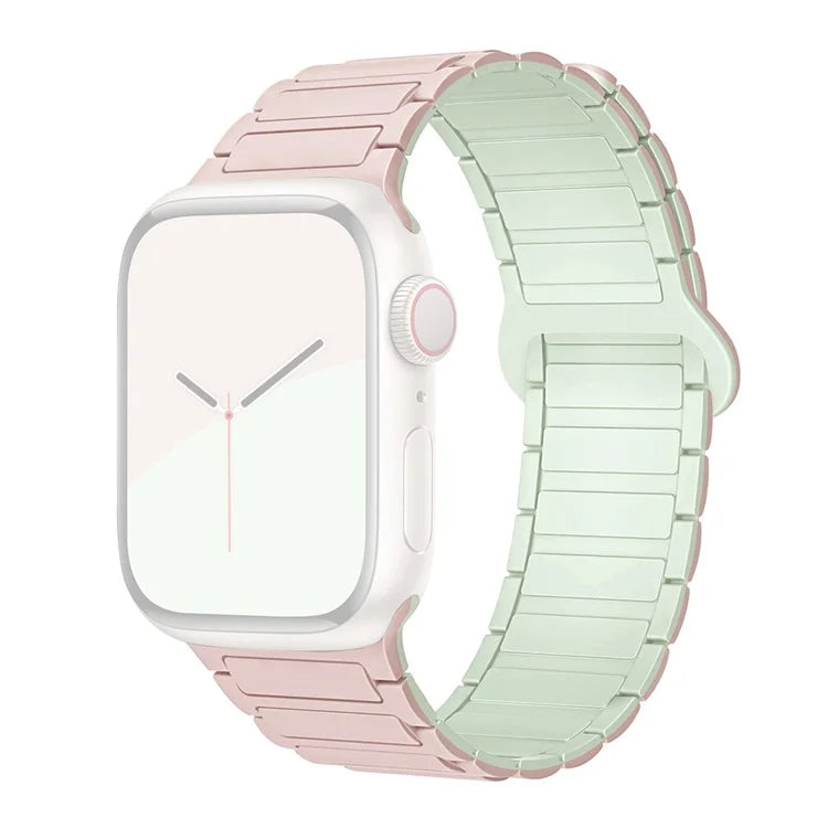 For Apple Watch Series 9 8 7 41mm  /  6 5 4 SE (2022) SE (2023) SE 40mm  /  3 2 1 38mm Watchband Soft Silicone Magnetic Strap