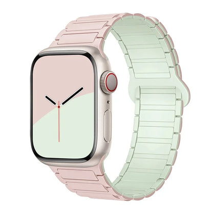 For Apple Watch Series 9 8 7 41mm  /  6 5 4 SE (2022) SE (2023) SE 40mm  /  3 2 1 38mm Watchband Soft Silicone Magnetic Strap