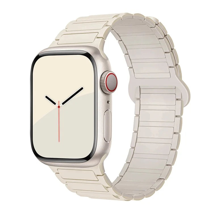 For Apple Watch Series 9 8 7 41mm  /  6 5 4 SE (2022) SE (2023) SE 40mm  /  3 2 1 38mm Watchband Soft Silicone Magnetic Strap