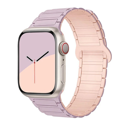 For Apple Watch Series 9 8 7 41mm  /  6 5 4 SE (2022) SE (2023) SE 40mm  /  3 2 1 38mm Watchband Soft Silicone Magnetic Strap
