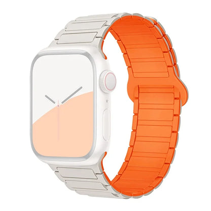 For Apple Watch Series 9 8 7 41mm  /  6 5 4 SE (2022) SE (2023) SE 40mm  /  3 2 1 38mm Watchband Soft Silicone Magnetic Strap