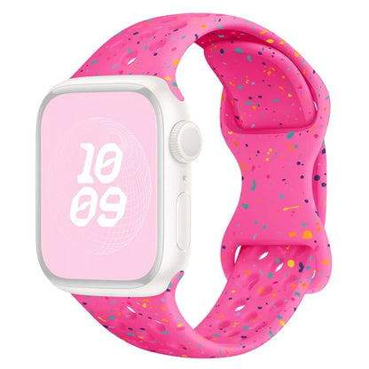 For Apple Watch Ultra 2 Ultra 49mm / Series 9 8 7 45mm / 6 5 4 SE (2022) SE (2023) SE 44mm / 3 2 1 42mm Confetti Decor Silicone Strap