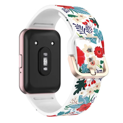 For Samsung Galaxy Fit3 Pattern Printing Silicone Strap Replacement Watch Band
