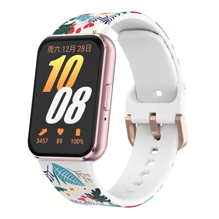 For Samsung Galaxy Fit3 Pattern Printing Silicone Strap Replacement Watch Band