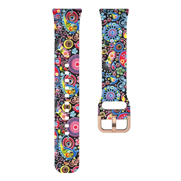 For Samsung Galaxy Fit3 Pattern Printing Silicone Strap Replacement Watch Band