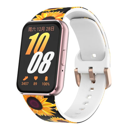 For Samsung Galaxy Fit3 Pattern Printing Silicone Strap Replacement Watch Band
