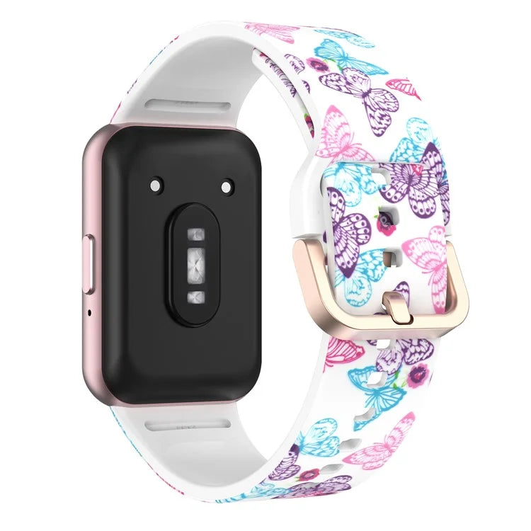 For Samsung Galaxy Fit3 Pattern Printing Silicone Strap Replacement Watch Band