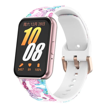 For Samsung Galaxy Fit3 Pattern Printing Silicone Strap Replacement Watch Band