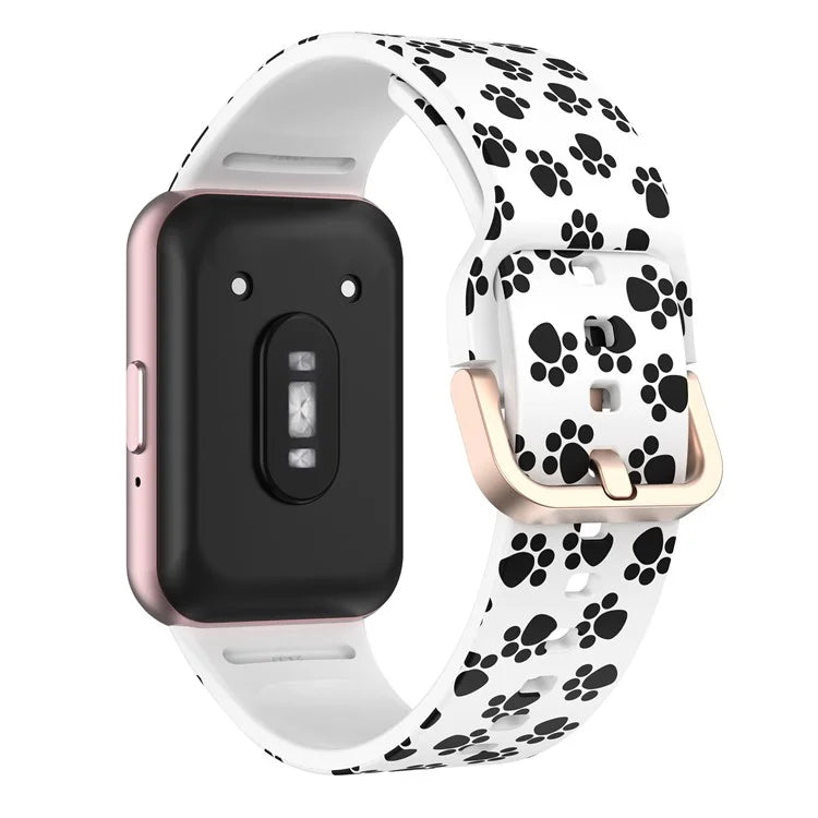 For Samsung Galaxy Fit3 Pattern Printing Silicone Strap Replacement Watch Band
