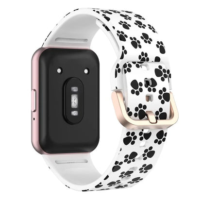 For Samsung Galaxy Fit3 Pattern Printing Silicone Strap Replacement Watch Band