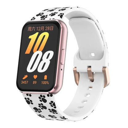 For Samsung Galaxy Fit3 Pattern Printing Silicone Strap Replacement Watch Band