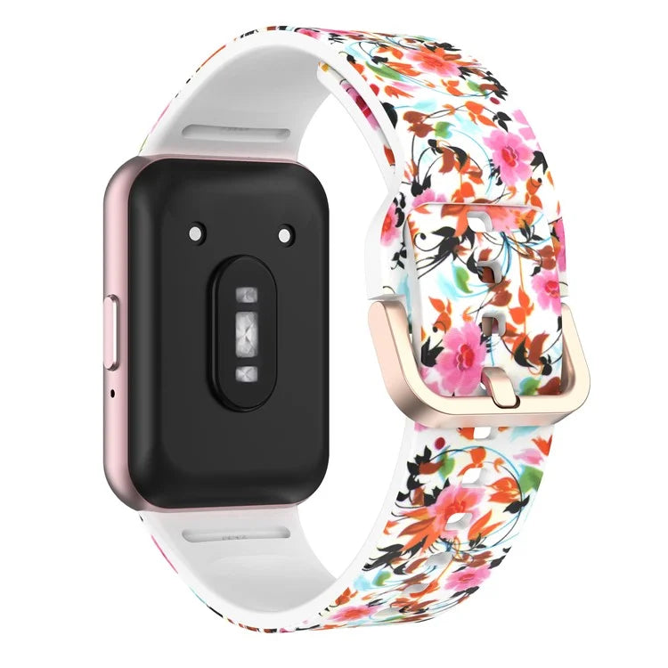 For Samsung Galaxy Fit3 Pattern Printing Silicone Strap Replacement Watch Band