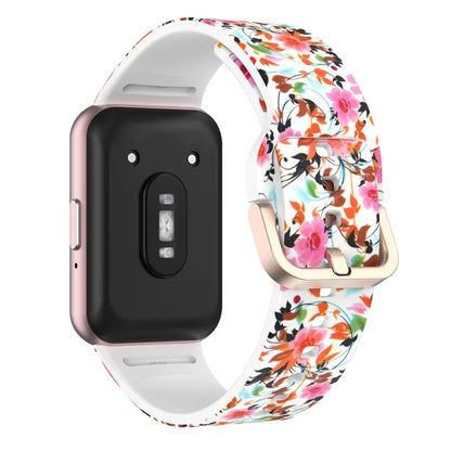 For Samsung Galaxy Fit3 Pattern Printing Silicone Strap Replacement Watch Band