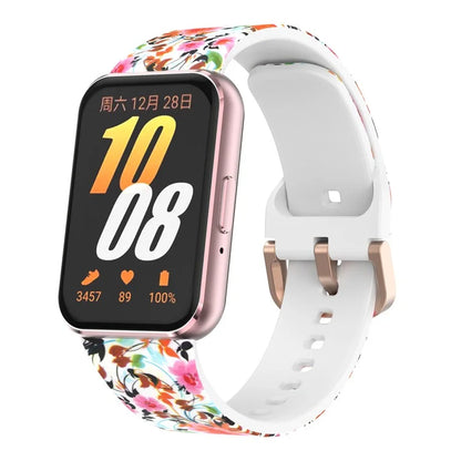 For Samsung Galaxy Fit3 Pattern Printing Silicone Strap Replacement Watch Band