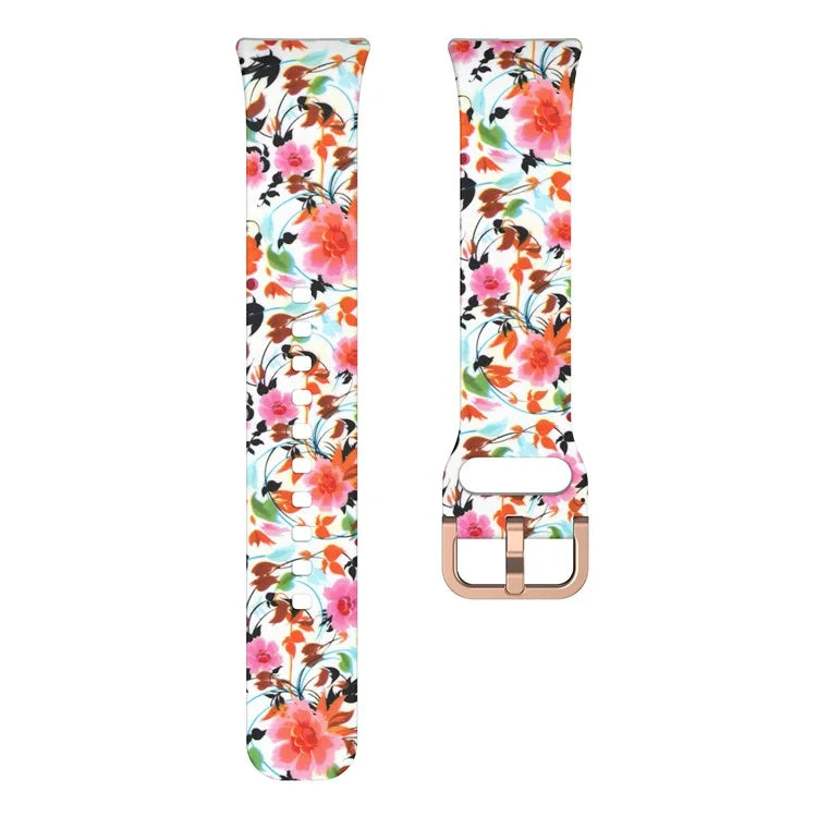 For Samsung Galaxy Fit3 Pattern Printing Silicone Strap Replacement Watch Band