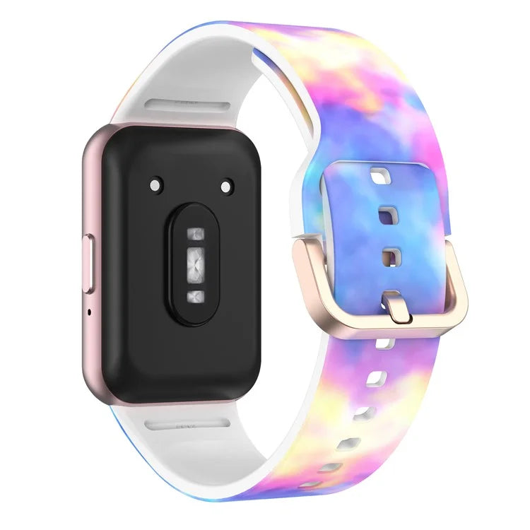 For Samsung Galaxy Fit3 Pattern Printing Silicone Strap Replacement Watch Band