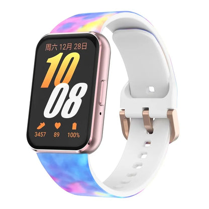 For Samsung Galaxy Fit3 Pattern Printing Silicone Strap Replacement Watch Band