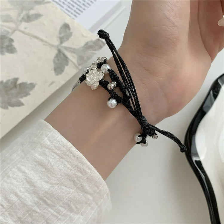 For Apple Watch Series 9 8 7 41mm / 6 5 4 SE (2022) SE (2023) SE 40mm / 3 2 1 38mm Lotus Pearl Decor Watch Strap