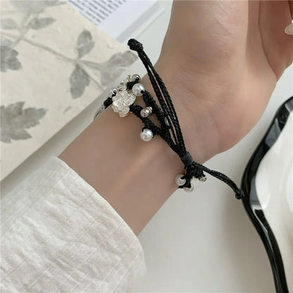 For Apple Watch Series 9 8 7 41mm / 6 5 4 SE (2022) SE (2023) SE 40mm / 3 2 1 38mm Lotus Pearl Decor Watch Strap