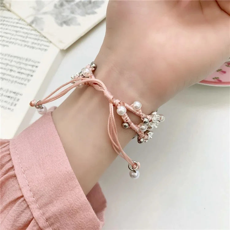 For Apple Watch Series 9 8 7 41mm / 6 5 4 SE (2022) SE (2023) SE 40mm / 3 2 1 38mm Lotus Pearl Decor Watch Strap