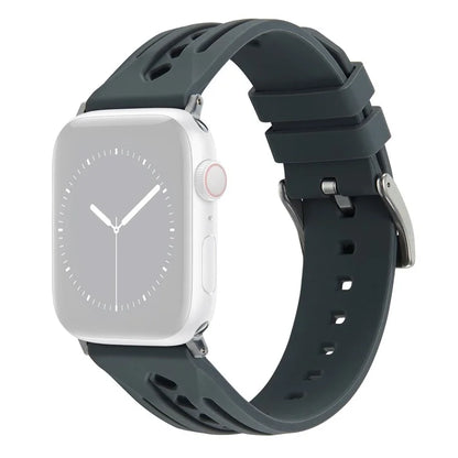 For Apple Watch Ultra 2 Ultra 49mm / Series 9 8 7 45mm / 6 5 4 SE (2022) SE (2023) SE 44mm / 3 2 1 42mm Silicone Watch Band Hollow