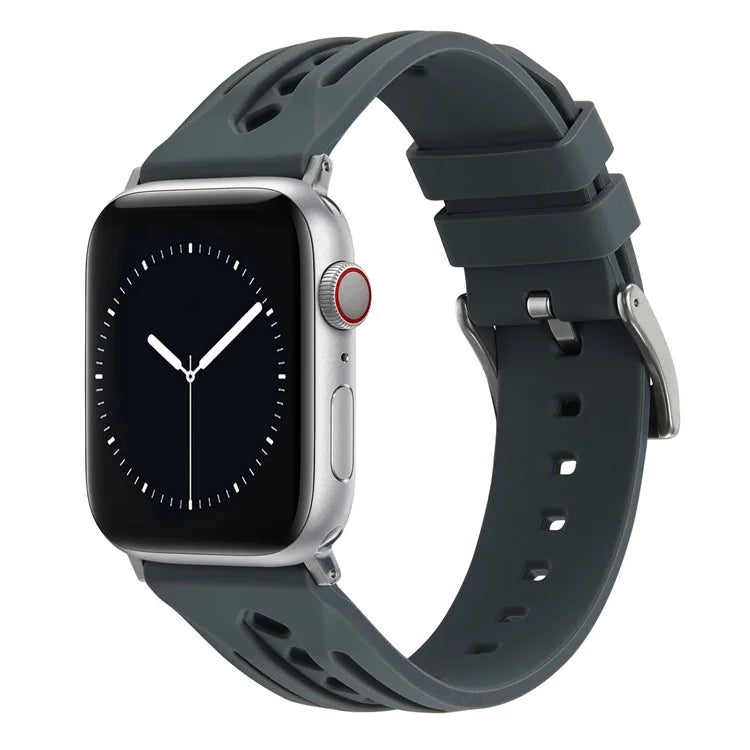 For Apple Watch Ultra 2 Ultra 49mm / Series 9 8 7 45mm / 6 5 4 SE (2022) SE (2023) SE 44mm / 3 2 1 42mm Silicone Watch Band Hollow