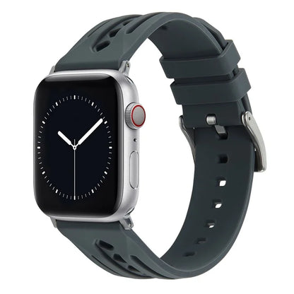 For Apple Watch Ultra 2 Ultra 49mm / Series 9 8 7 45mm / 6 5 4 SE (2022) SE (2023) SE 44mm / 3 2 1 42mm Silicone Watch Band Hollow