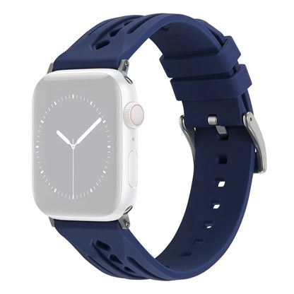 For Apple Watch Ultra 2 Ultra 49mm / Series 9 8 7 45mm / 6 5 4 SE (2022) SE (2023) SE 44mm / 3 2 1 42mm Silicone Watch Band Hollow