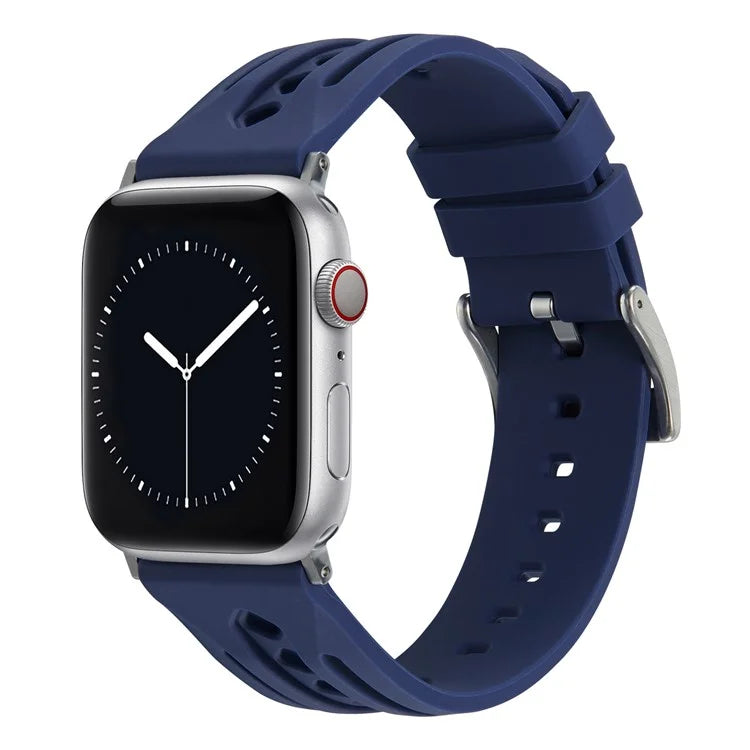 For Apple Watch Ultra 2 Ultra 49mm / Series 9 8 7 45mm / 6 5 4 SE (2022) SE (2023) SE 44mm / 3 2 1 42mm Silicone Watch Band Hollow