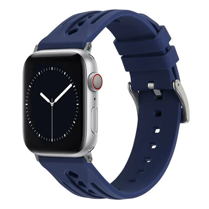 For Apple Watch Ultra 2 Ultra 49mm / Series 9 8 7 45mm / 6 5 4 SE (2022) SE (2023) SE 44mm / 3 2 1 42mm Silicone Watch Band Hollow
