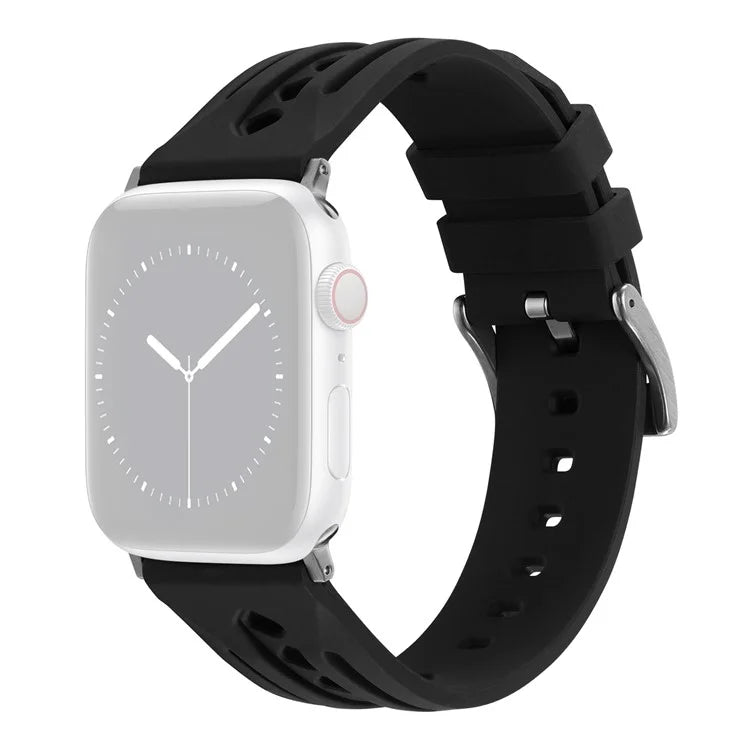 For Apple Watch Ultra 2 Ultra 49mm / Series 9 8 7 45mm / 6 5 4 SE (2022) SE (2023) SE 44mm / 3 2 1 42mm Silicone Watch Band Hollow