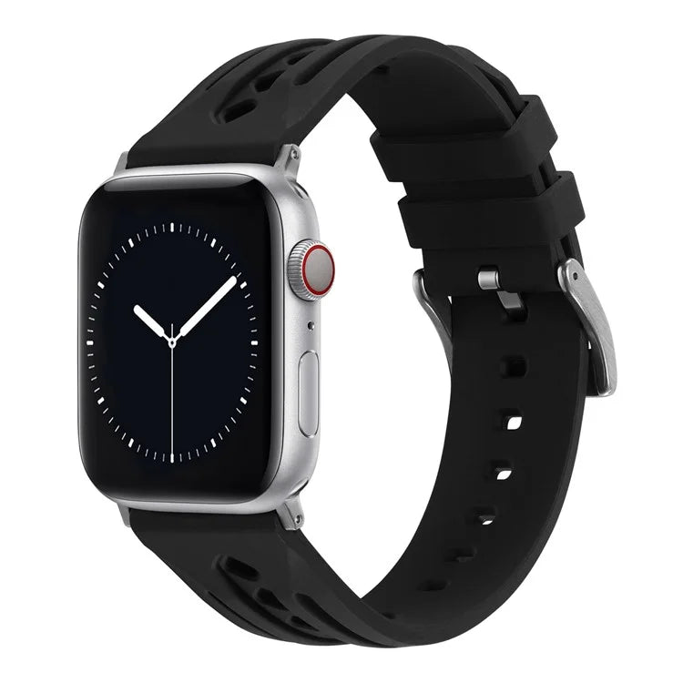 For Apple Watch Ultra 2 Ultra 49mm / Series 9 8 7 45mm / 6 5 4 SE (2022) SE (2023) SE 44mm / 3 2 1 42mm Silicone Watch Band Hollow