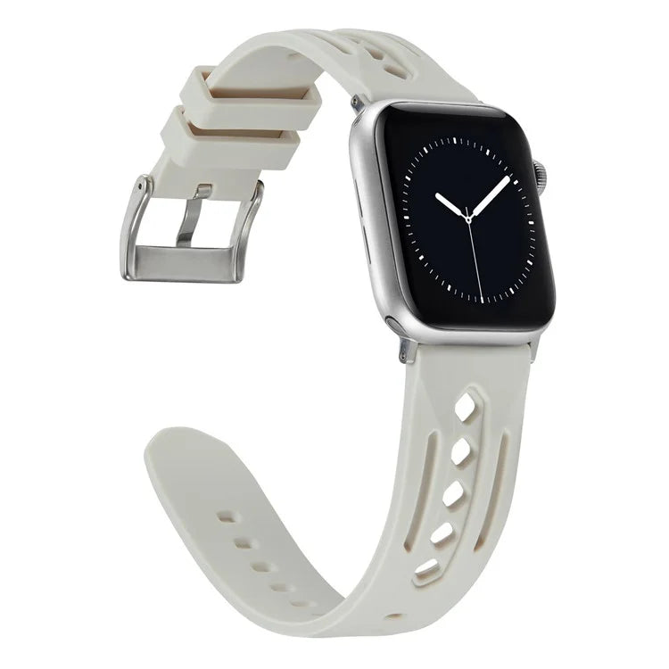 For Apple Watch Ultra 2 Ultra 49mm / Series 9 8 7 45mm / 6 5 4 SE (2022) SE (2023) SE 44mm / 3 2 1 42mm Silicone Watch Band Hollow