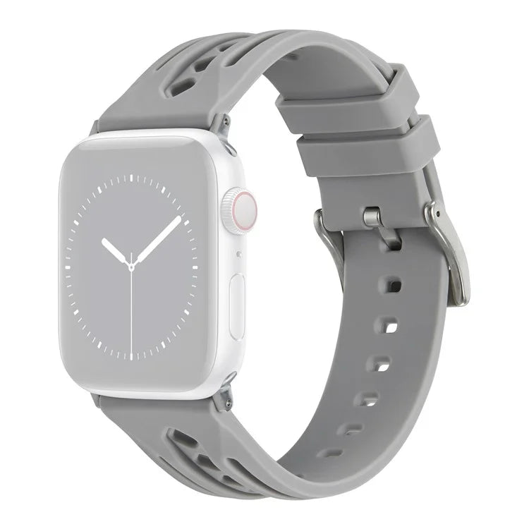 For Apple Watch Ultra 2 Ultra 49mm / Series 9 8 7 45mm / 6 5 4 SE (2022) SE (2023) SE 44mm / 3 2 1 42mm Silicone Watch Band Hollow