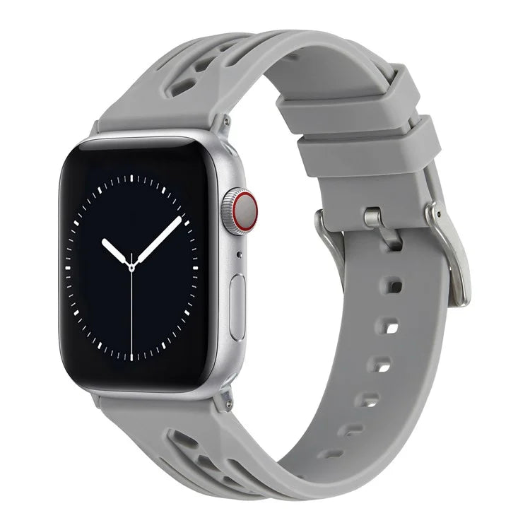 For Apple Watch Ultra 2 Ultra 49mm / Series 9 8 7 45mm / 6 5 4 SE (2022) SE (2023) SE 44mm / 3 2 1 42mm Silicone Watch Band Hollow
