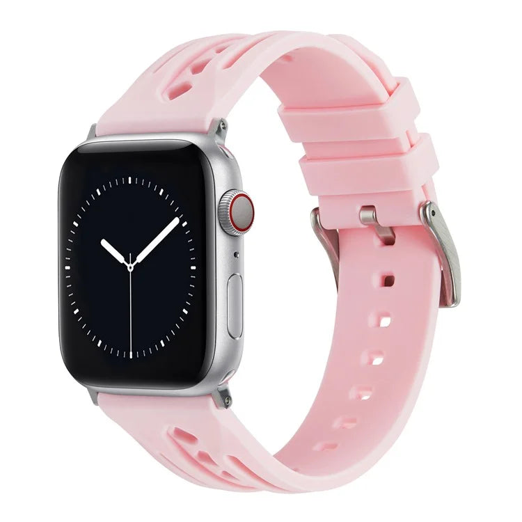 For Apple Watch Ultra 2 Ultra 49mm / Series 9 8 7 45mm / 6 5 4 SE (2022) SE (2023) SE 44mm / 3 2 1 42mm Silicone Watch Band Hollow