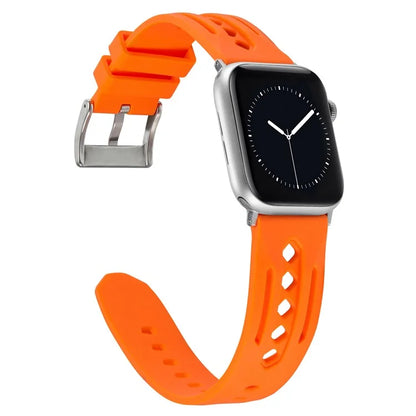 For Apple Watch Ultra 2 Ultra 49mm / Series 9 8 7 45mm / 6 5 4 SE (2022) SE (2023) SE 44mm / 3 2 1 42mm Silicone Watch Band Hollow