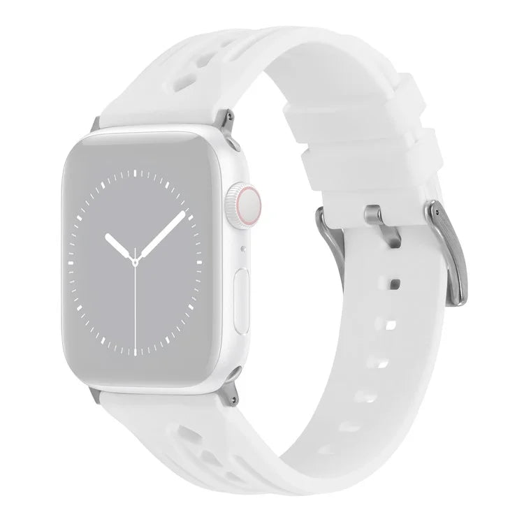 For Apple Watch Ultra 2 Ultra 49mm / Series 9 8 7 45mm / 6 5 4 SE (2022) SE (2023) SE 44mm / 3 2 1 42mm Silicone Watch Band Hollow