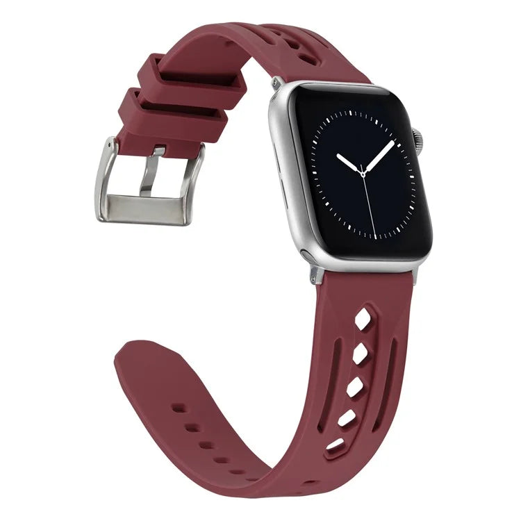 For Apple Watch Series 9 8 7 41mm / 6 5 4 SE (2022) SE (2023) SE 40mm / 3 2 1 38mm Watch Strap Hollow Silicone Band