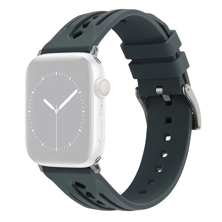 For Apple Watch Series 9 8 7 41mm / 6 5 4 SE (2022) SE (2023) SE 40mm / 3 2 1 38mm Watch Strap Hollow Silicone Band