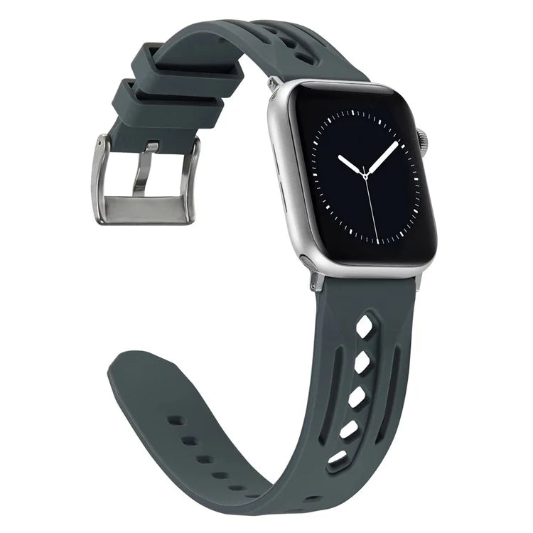 For Apple Watch Series 9 8 7 41mm / 6 5 4 SE (2022) SE (2023) SE 40mm / 3 2 1 38mm Watch Strap Hollow Silicone Band