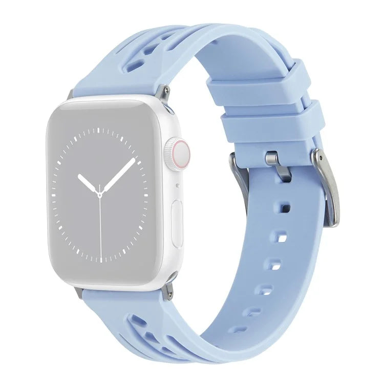 For Apple Watch Series 9 8 7 41mm / 6 5 4 SE (2022) SE (2023) SE 40mm / 3 2 1 38mm Watch Strap Hollow Silicone Band