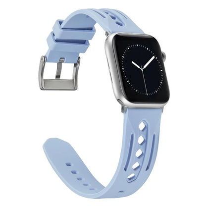 For Apple Watch Series 9 8 7 41mm / 6 5 4 SE (2022) SE (2023) SE 40mm / 3 2 1 38mm Watch Strap Hollow Silicone Band