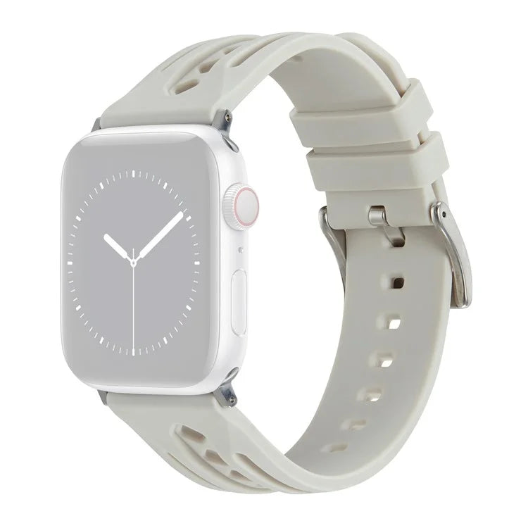 For Apple Watch Series 9 8 7 41mm / 6 5 4 SE (2022) SE (2023) SE 40mm / 3 2 1 38mm Watch Strap Hollow Silicone Band