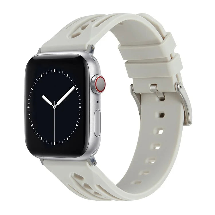For Apple Watch Series 9 8 7 41mm / 6 5 4 SE (2022) SE (2023) SE 40mm / 3 2 1 38mm Watch Strap Hollow Silicone Band