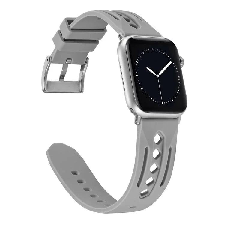 For Apple Watch Series 9 8 7 41mm / 6 5 4 SE (2022) SE (2023) SE 40mm / 3 2 1 38mm Watch Strap Hollow Silicone Band
