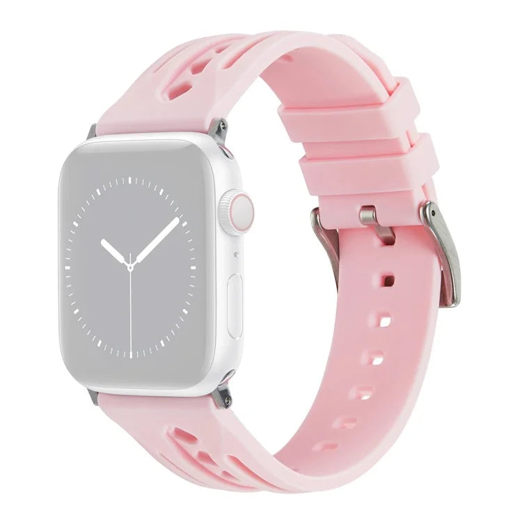 For Apple Watch Series 9 8 7 41mm / 6 5 4 SE (2022) SE (2023) SE 40mm / 3 2 1 38mm Watch Strap Hollow Silicone Band