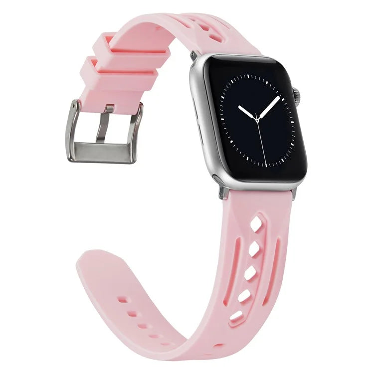 For Apple Watch Series 9 8 7 41mm / 6 5 4 SE (2022) SE (2023) SE 40mm / 3 2 1 38mm Watch Strap Hollow Silicone Band