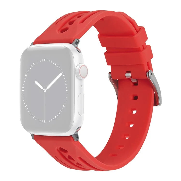 For Apple Watch Series 9 8 7 41mm / 6 5 4 SE (2022) SE (2023) SE 40mm / 3 2 1 38mm Watch Strap Hollow Silicone Band